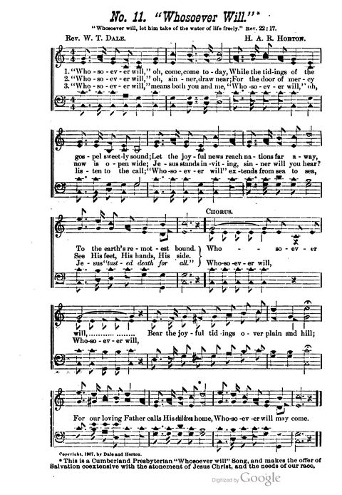 The Harp of Glory: The Best Old Hymns, the Best New Hymns, the cream of song for all religious work and workship (With supplement) page 11