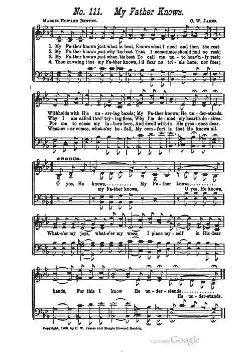 The Harp of Glory: The Best Old Hymns, the Best New Hymns, the cream of song for all religious work and workship (With supplement) page 111