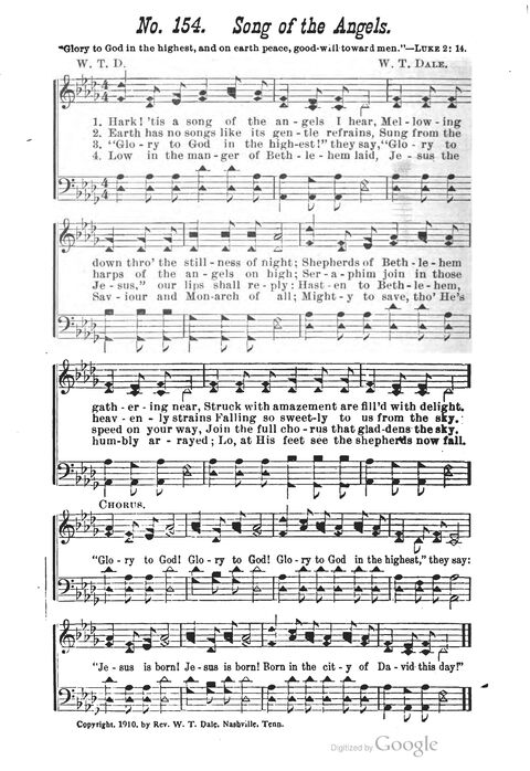 The Harp of Glory: The Best Old Hymns, the Best New Hymns, the cream of song for all religious work and workship (With supplement) page 154