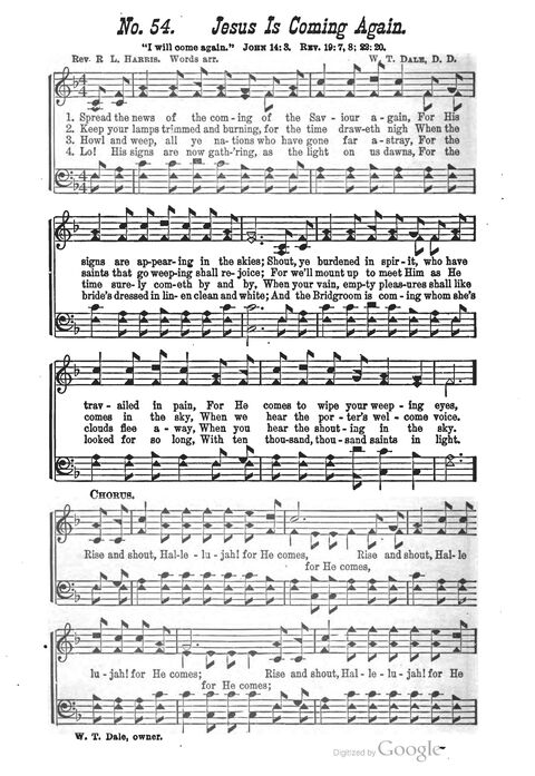 The Harp of Glory: The Best Old Hymns, the Best New Hymns, the cream of song for all religious work and workship (With supplement) page 54