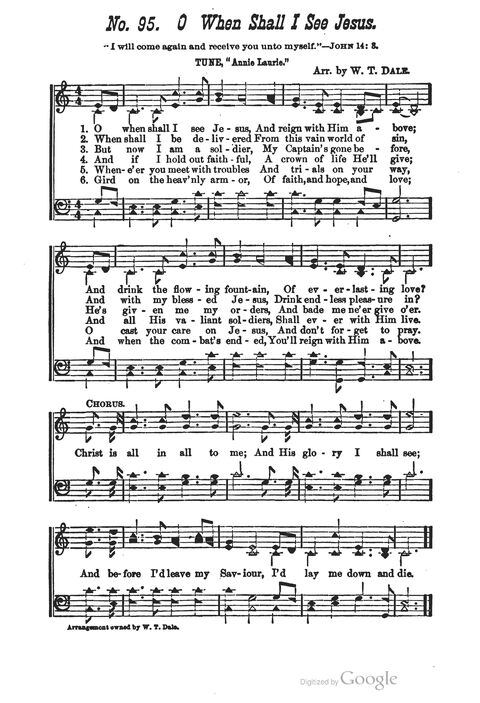 The Harp of Glory: The Best Old Hymns, the Best New Hymns, the cream of song for all religious work and workship (With supplement) page 95