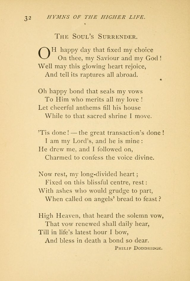 Hymns of the Higher Life page 32