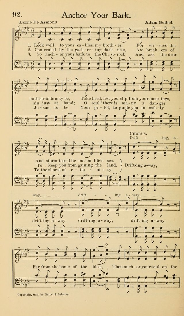 Hymns of the Kingdom: for use in religious meetings page 92