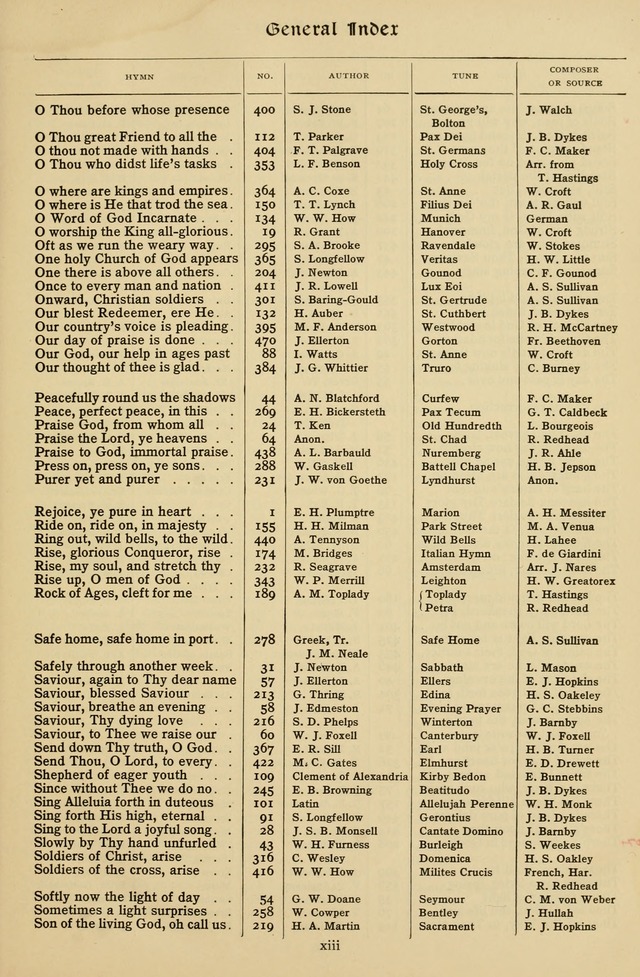 The Hymnal of Praise page xvii