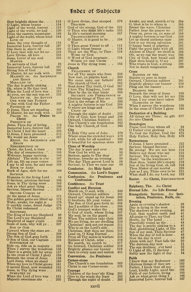 The Hymnal of Praise page xxxi