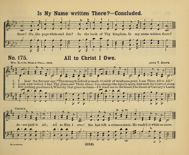 Hymns of Praise with Tunes: selected for use in Sunday school, prayer meeting, and home circle page 151