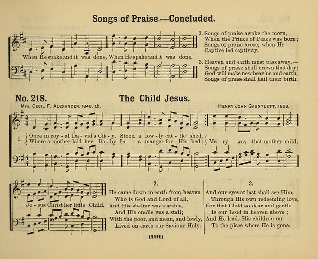 Hymns of Praise with Tunes: selected for use in Sunday school, prayer meeting, and home circle page 191