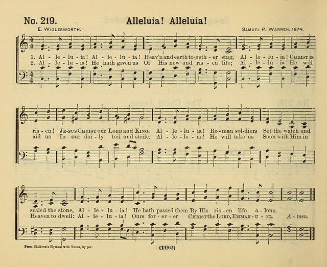Hymns of Praise with Tunes: selected for use in Sunday school, prayer meeting, and home circle page 192