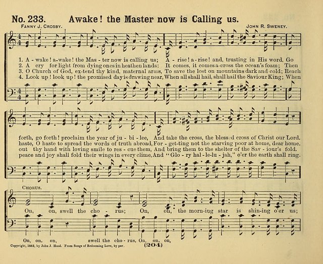 Hymns of Praise with Tunes: selected for use in Sunday school, prayer meeting, and home circle page 204