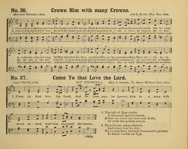 Hymns of Praise with Tunes: selected for use in Sunday school, prayer meeting, and home circle page 33
