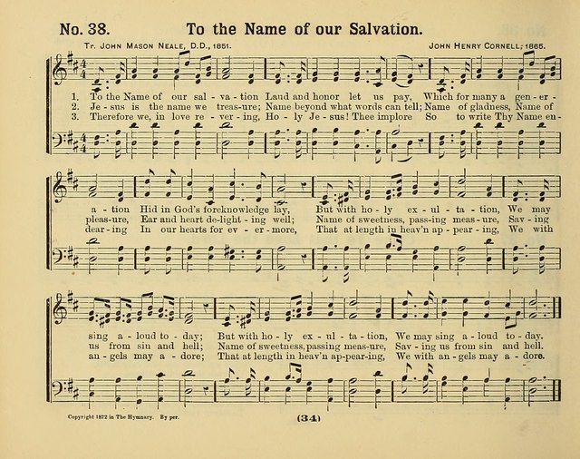Hymns of Praise with Tunes: selected for use in Sunday school, prayer meeting, and home circle page 34
