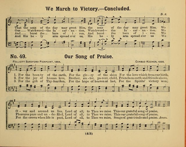 Hymns of Praise with Tunes: selected for use in Sunday school, prayer meeting, and home circle page 43