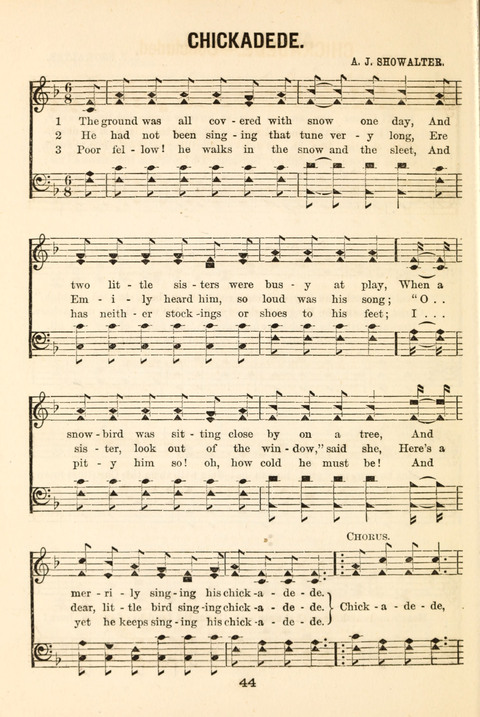 Hours of Singing: a collection of new music for juvenile classes, public schools, seminaries and the home circle page 44