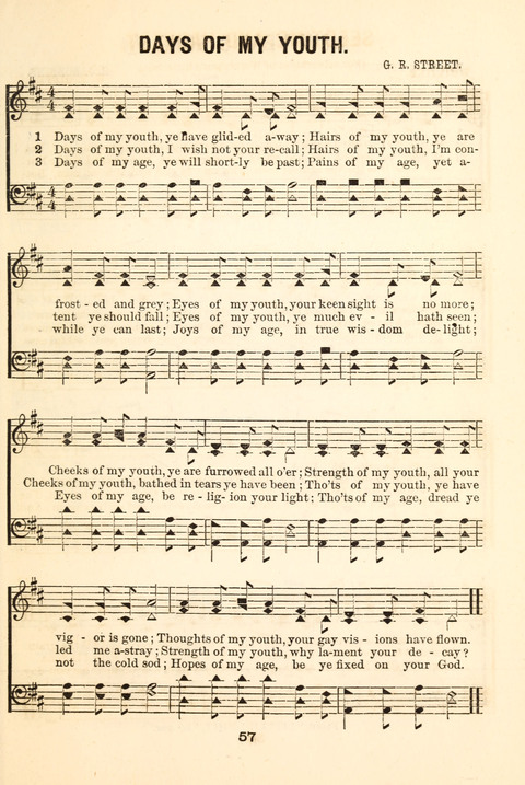 Hours of Singing: a collection of new music for juvenile classes, public schools, seminaries and the home circle page 57