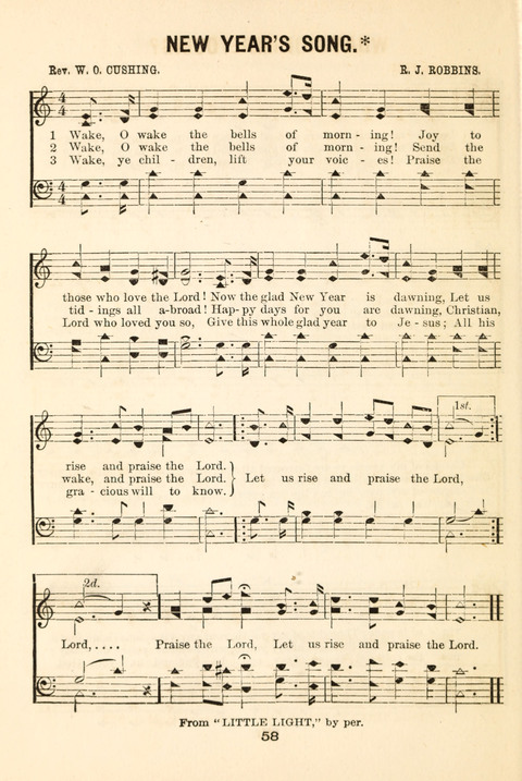 Hours of Singing: a collection of new music for juvenile classes, public schools, seminaries and the home circle page 58