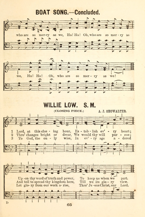 Hours of Singing: a collection of new music for juvenile classes, public schools, seminaries and the home circle page 65