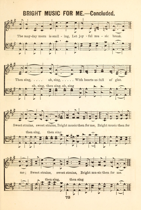 Hours of Singing: a collection of new music for juvenile classes, public schools, seminaries and the home circle page 73