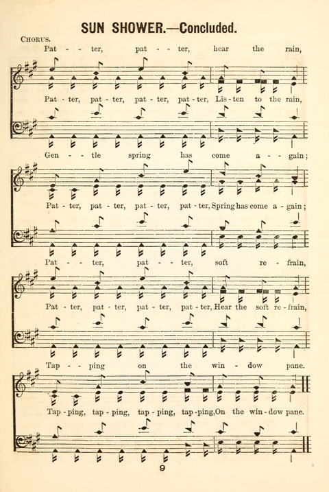 Hours of Singing: a collection of new music for juvenile classes, public schools, seminaries and the home circle page 9