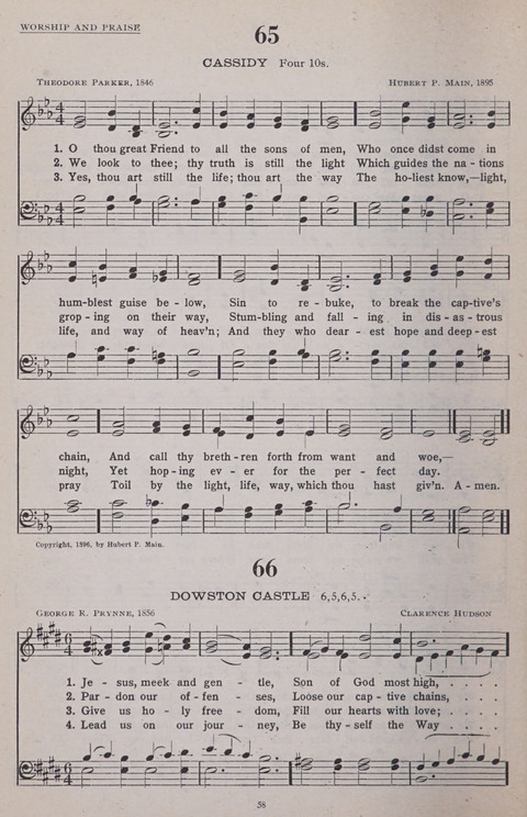 Hymns of the United Church page 58