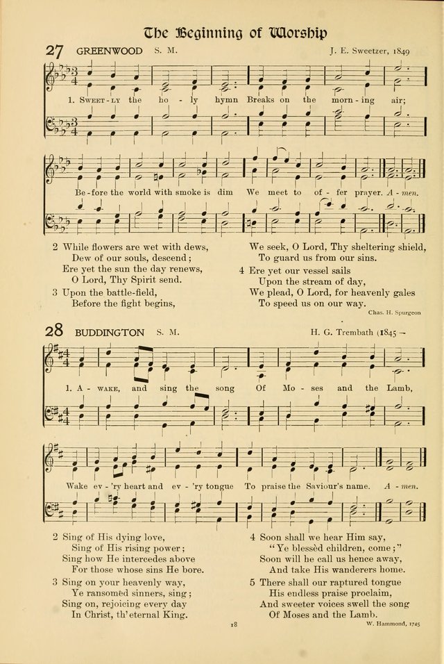 Hymns of Worship and Service page 18