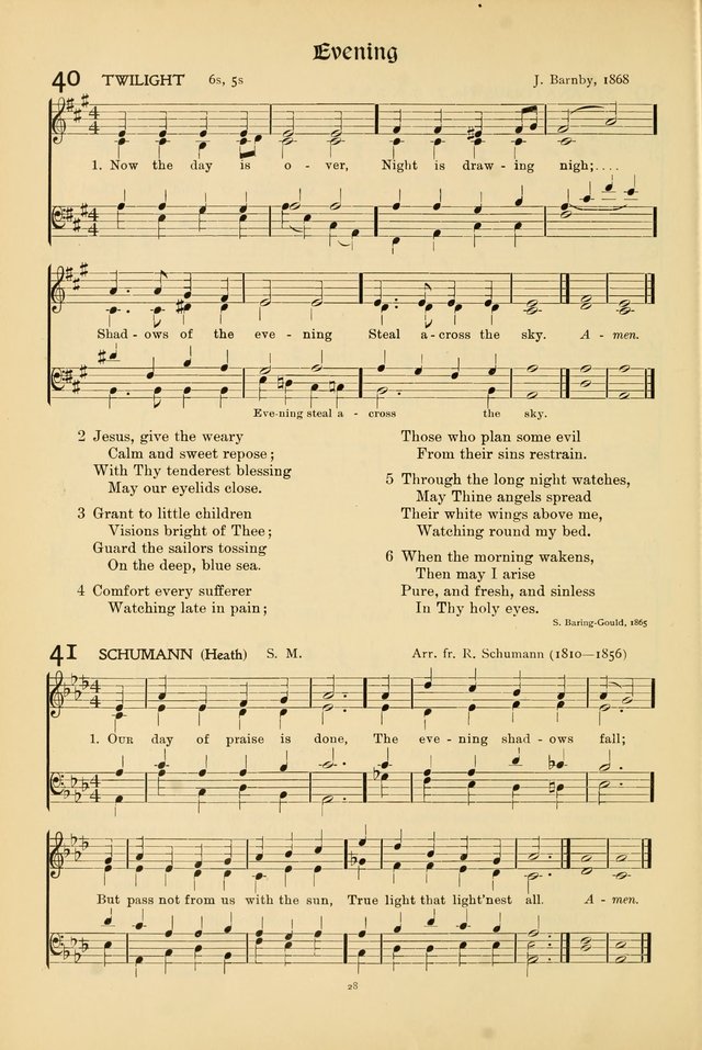 Hymns of Worship and Service page 28