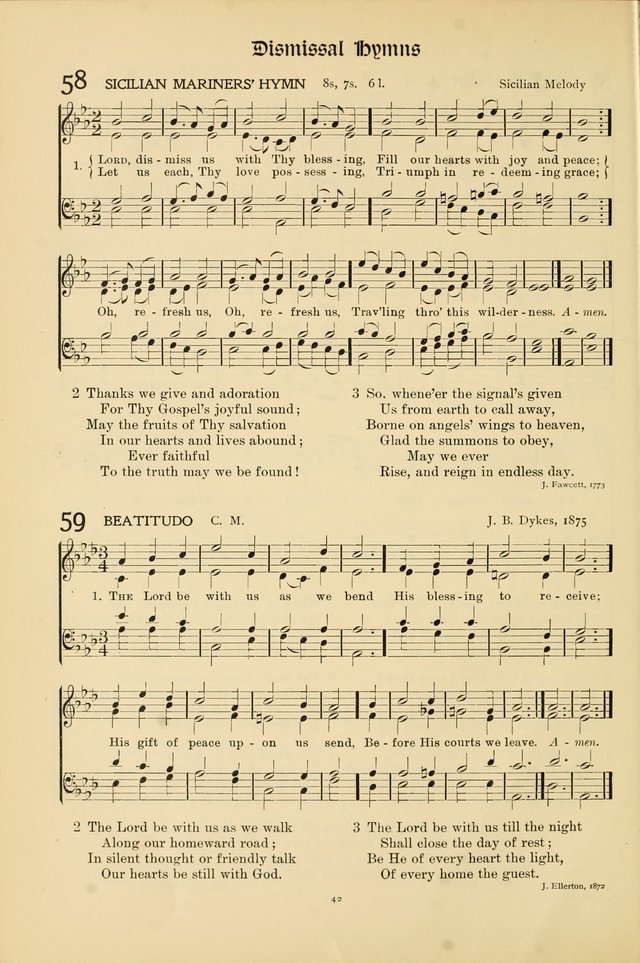 Hymns of Worship and Service page 42