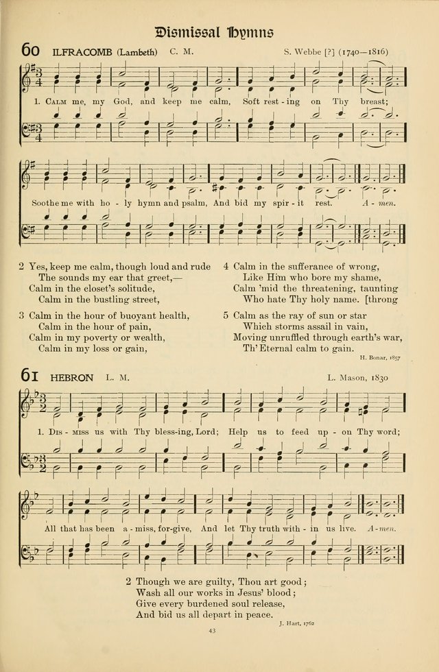 Hymns of Worship and Service page 43