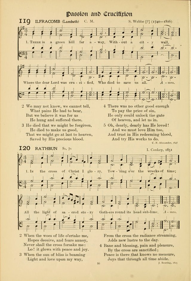 Hymns of Worship and Service page 86