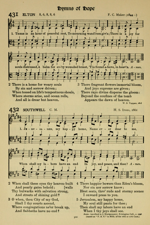 Hymns of Worship and Service: (12th ed.) page 312