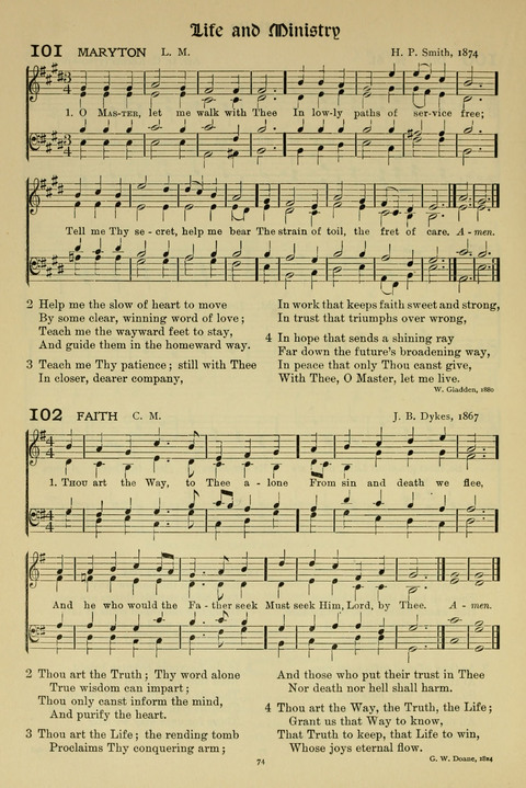 Hymns of Worship and Service: (12th ed.) page 74