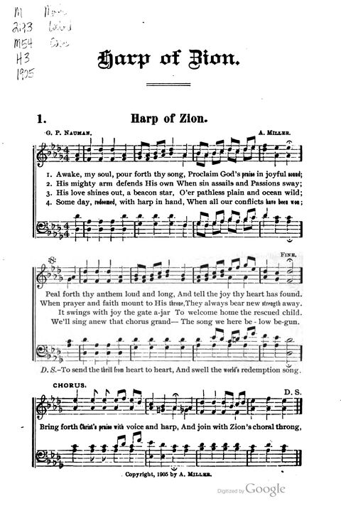 Harp of Zion: for the Sunday-school and church page ix
