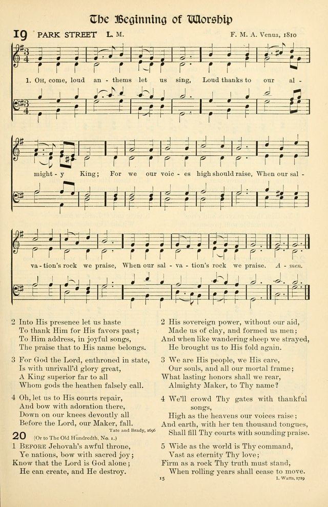In Excelsis: hymns with tunes for Christian worship page 15