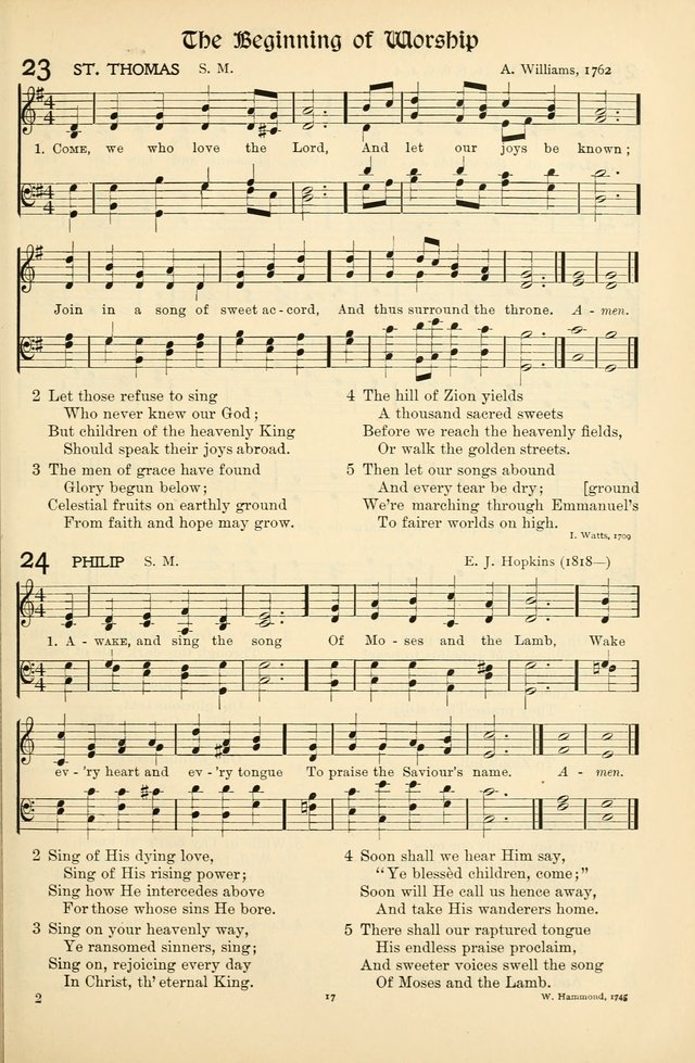 In Excelsis: hymns with tunes for Christian worship page 17