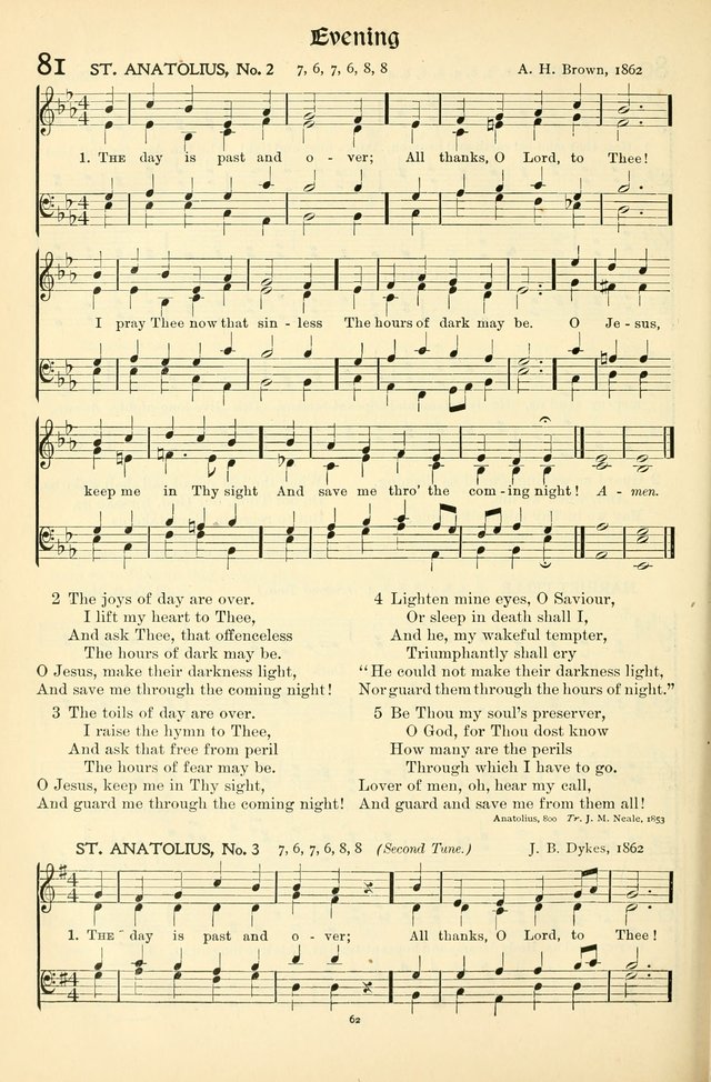 In Excelsis: hymns with tunes for Christian worship page 62