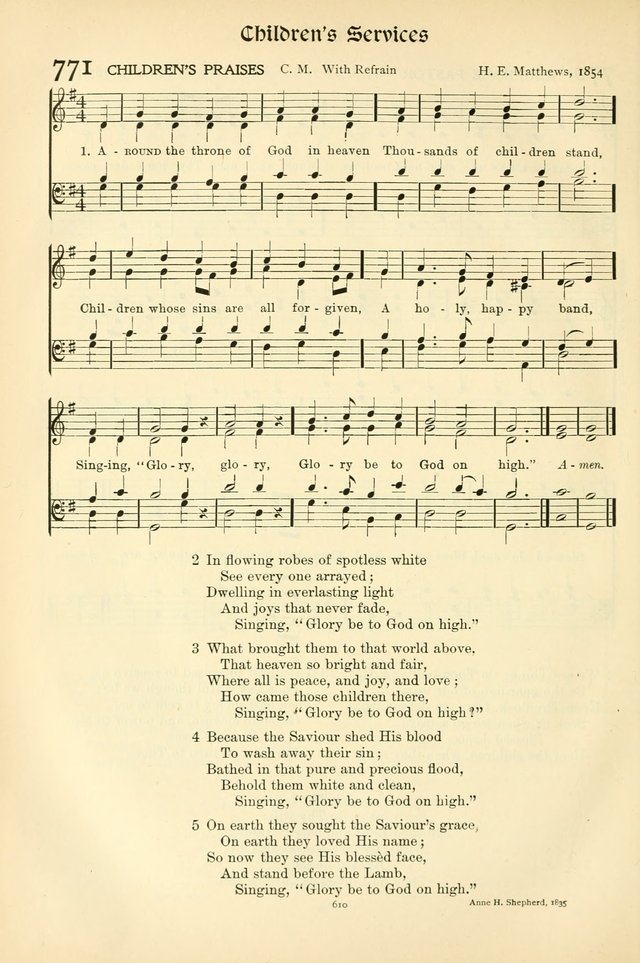 In Excelsis: hymns with tunes for Christian worship page 620