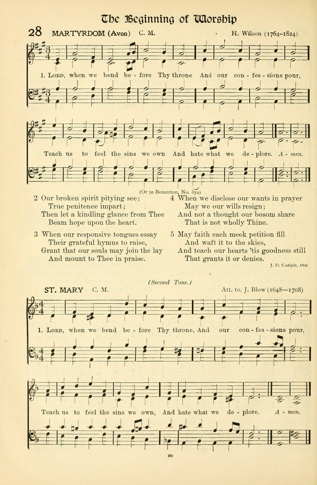 In Excelsis: Hymns with Tunes for Christian Worship. 7th ed. page 20