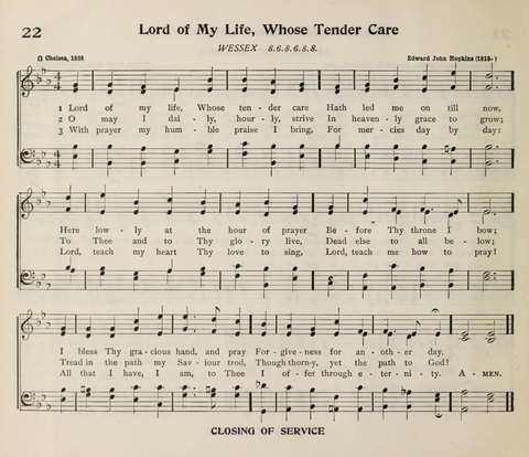 The Institute Hymnal page 22