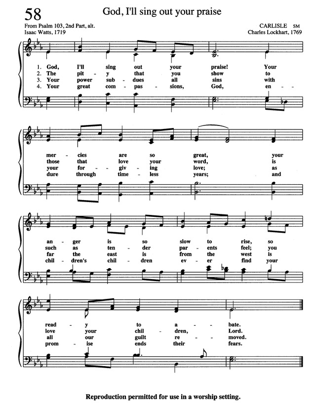 In Melody and Songs: hymns from the Psalm versions of Isaac Watts page 64