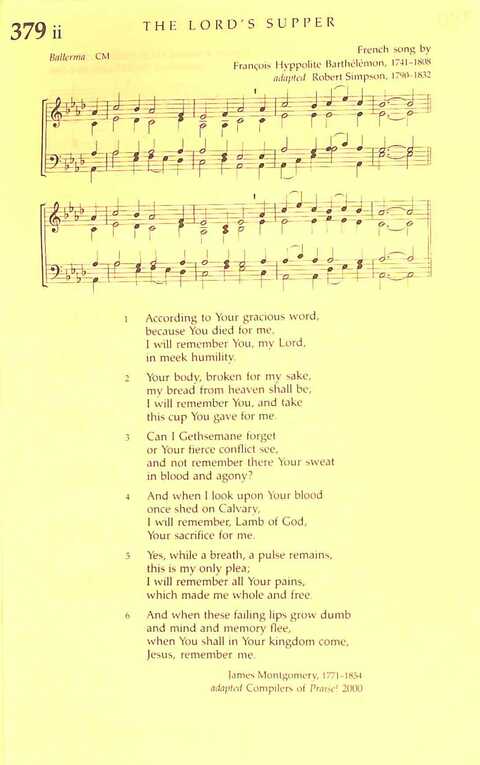 The Irish Presbyterian Hymnbook page 1378