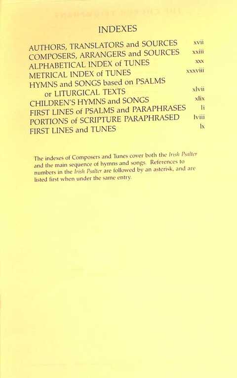 The Irish Presbyterian Hymnbook page 1834