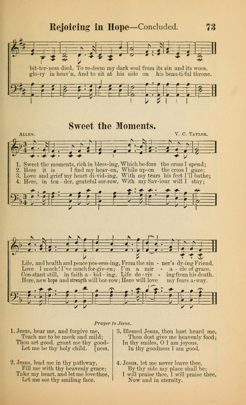 The Iris: Songs of Jesus, for Sunday-schools and devotional meetings page 73