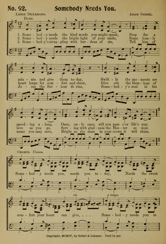 Ideal Sunday School Hymns page 92