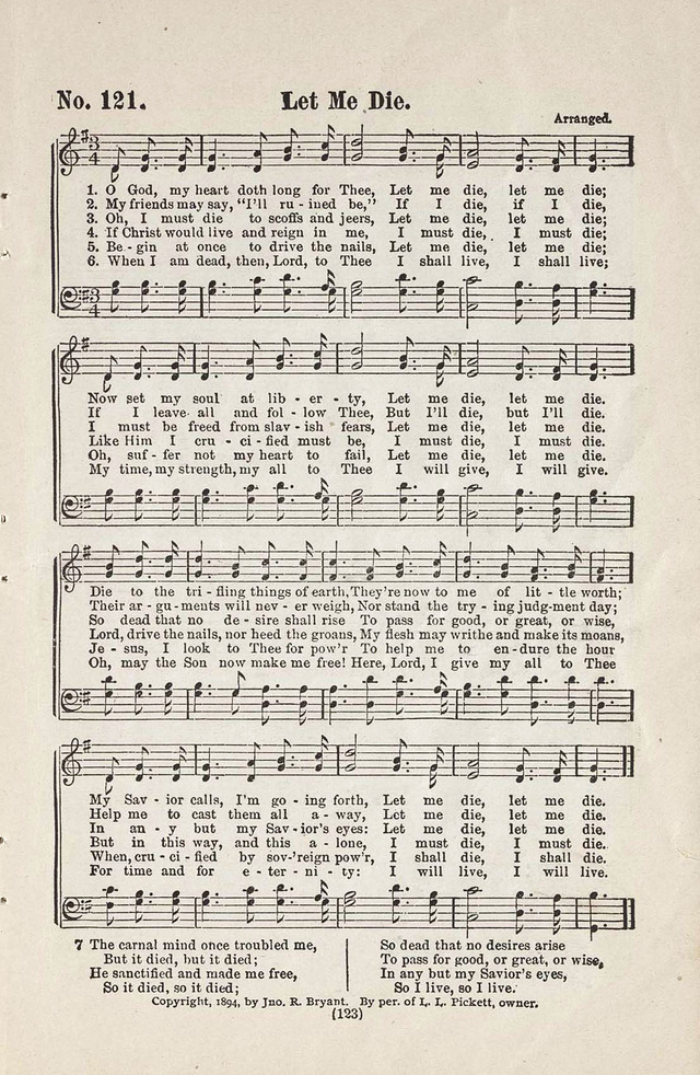 The Joy Bells of Canaan or Burning Bush Songs No. 2 page 121