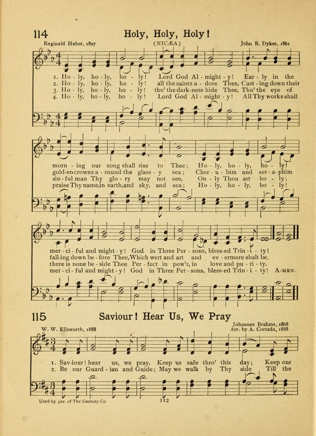 Junior Carols: a collection of sacred songs for Junior Societies, Sunday Schools, the Home Circle page 112