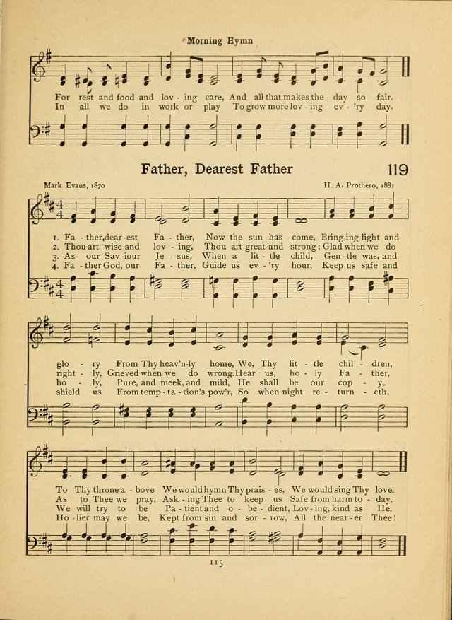 Junior Carols: a collection of sacred songs for Junior Societies, Sunday Schools, the Home Circle page 115