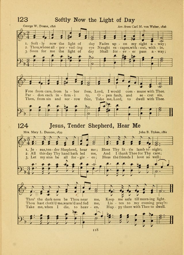 Junior Carols: a collection of sacred songs for Junior Societies, Sunday Schools, the Home Circle page 118