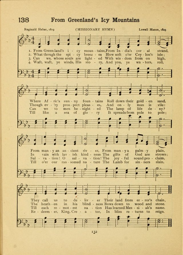 Junior Carols: a collection of sacred songs for Junior Societies, Sunday Schools, the Home Circle page 132