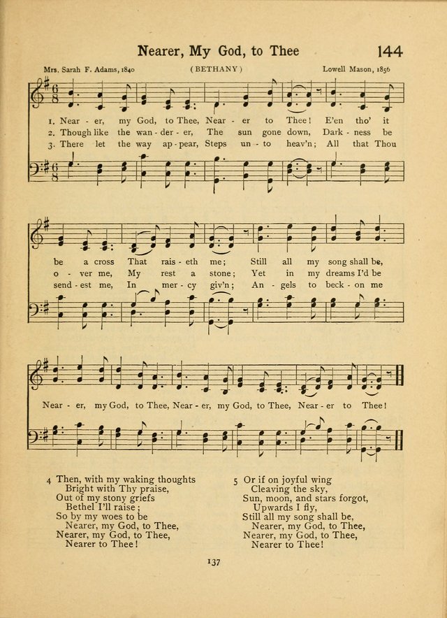 Junior Carols: a collection of sacred songs for Junior Societies, Sunday Schools, the Home Circle page 137