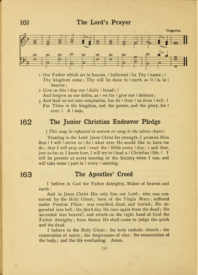 Junior Carols: a collection of sacred songs for Junior Societies, Sunday Schools, the Home Circle page 152