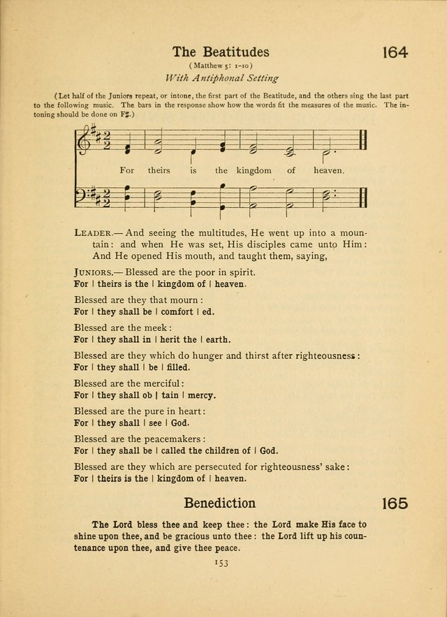 Junior Carols: a collection of sacred songs for Junior Societies, Sunday Schools, the Home Circle page 153
